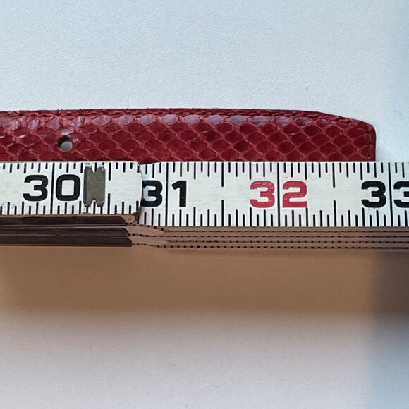 Crown Pacific Genuine Snake Skin Belt Women's Medium Red Western Luxury - Picture 7 of 8